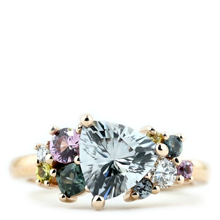 The Lily, a custom colored gemstone engagement ring designed by Abby Sparks Jewelry. 