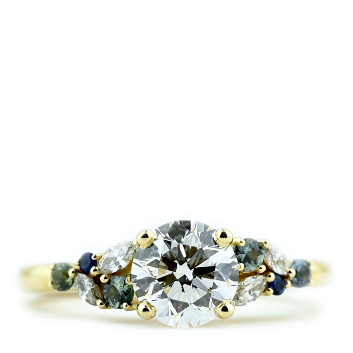 Diamond and Sapphire Symmetric Cluster Ring