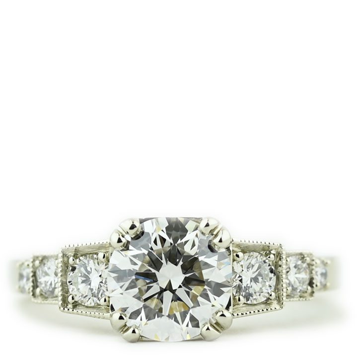 Ethical Art Deco Engagement Ring