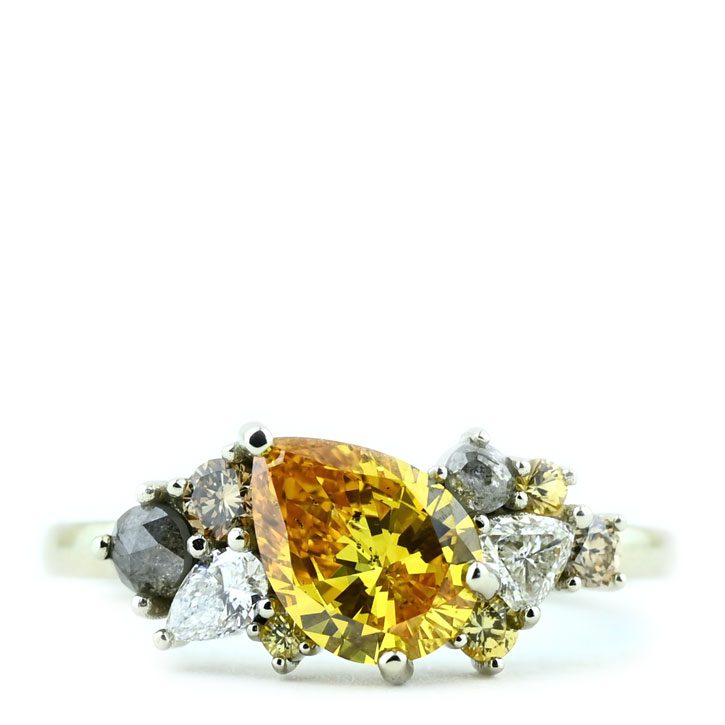 Pear Cut Memorial Diamond Ring