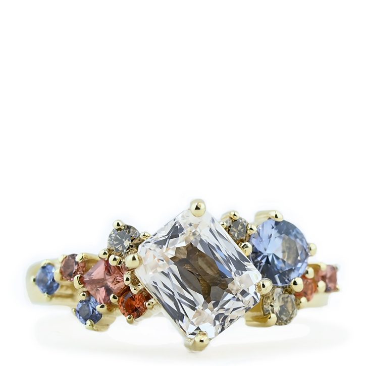 Pastel Sapphire Asymmetrical Ring by Love Lore | Abby Sparks Jewelry