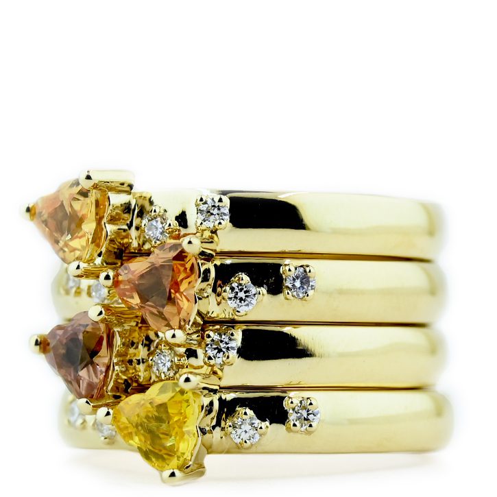 Sapphire & Diamond Stacking Rings by Love Lore | Abby Sparks Jewelry