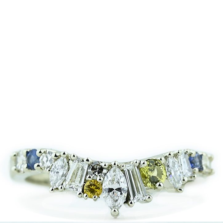 Tiara Inspired Stacking Family Ring Custom Engagement Ring